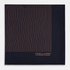 View 4 of product Navy and Blush Stripe Silk Pocket Square