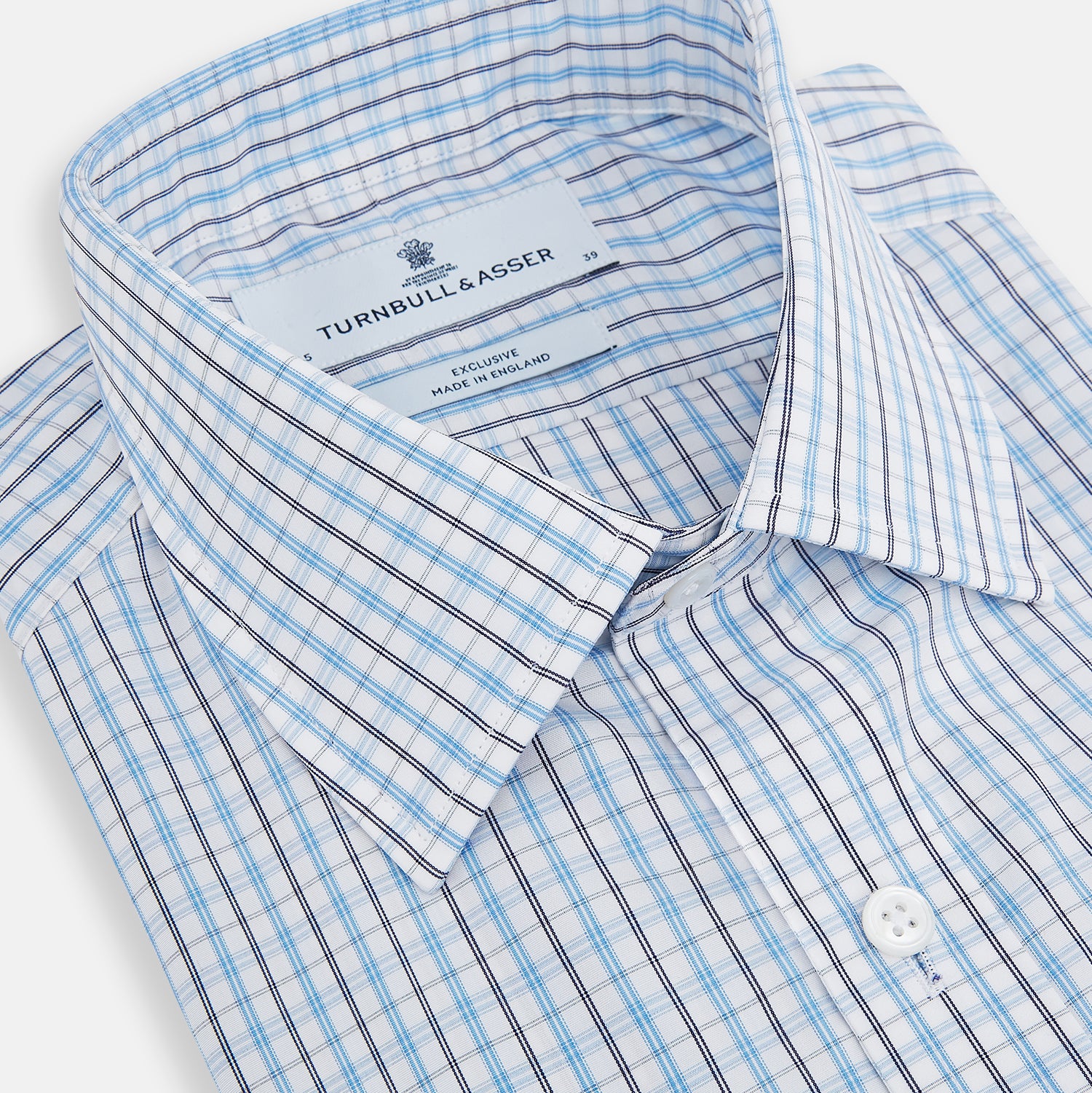 View 2 of product Navy and Blue Multi Check Mayfair Shirt