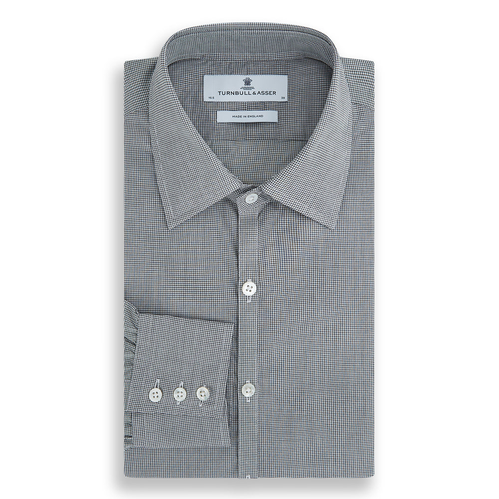 Grey and White Micro Check Westminster Shirt