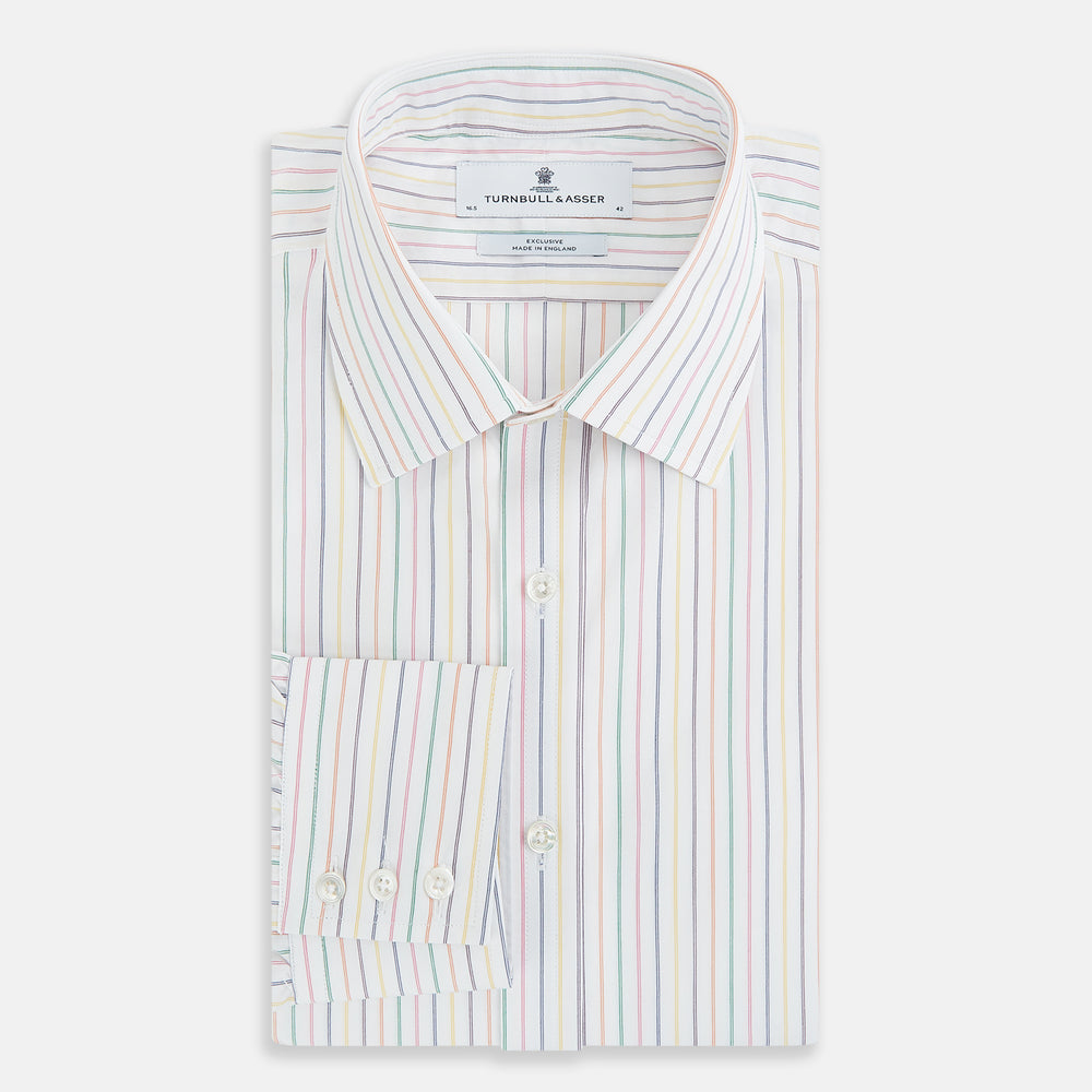 Rainbow Double Pinstripe Mayfair Shirt