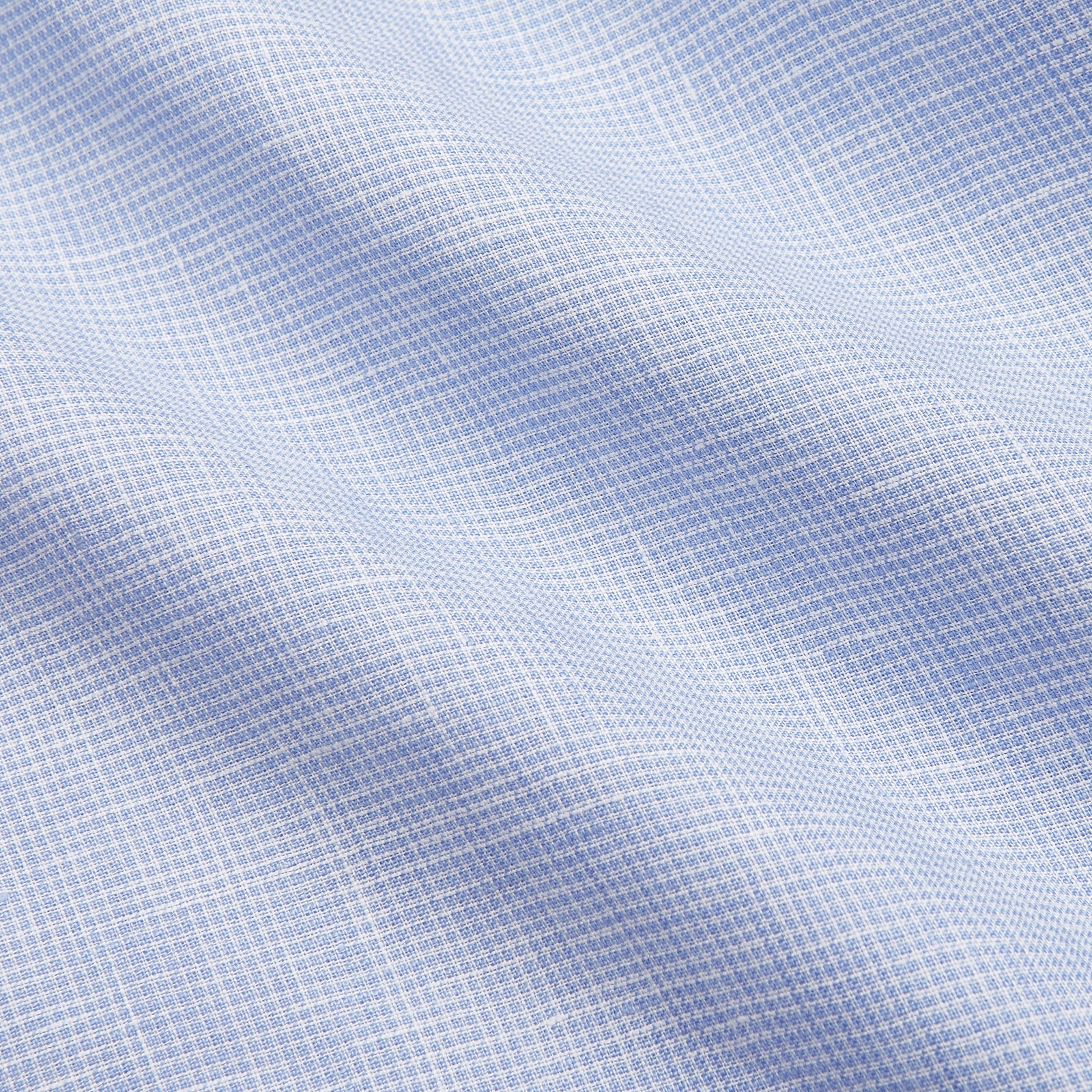 View 3 of product Pale Blue Check Linen Regular Fit Mayfair Shirt