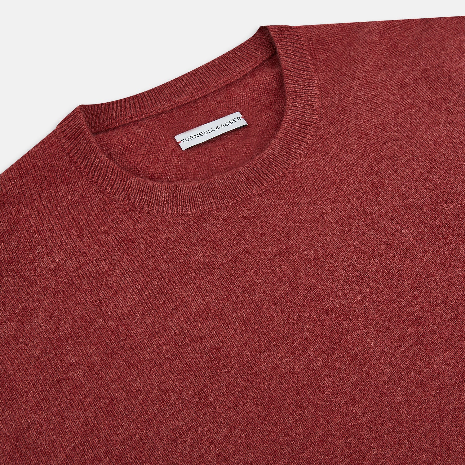View 2 of product Crimson Red Cashmere Round Neck Jumper