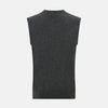 View 3 of product Charcoal Grey  Cashmere Round Neck Vest