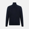 View 3 of product Midnight Blue Half-Zip Cashmere Jumper