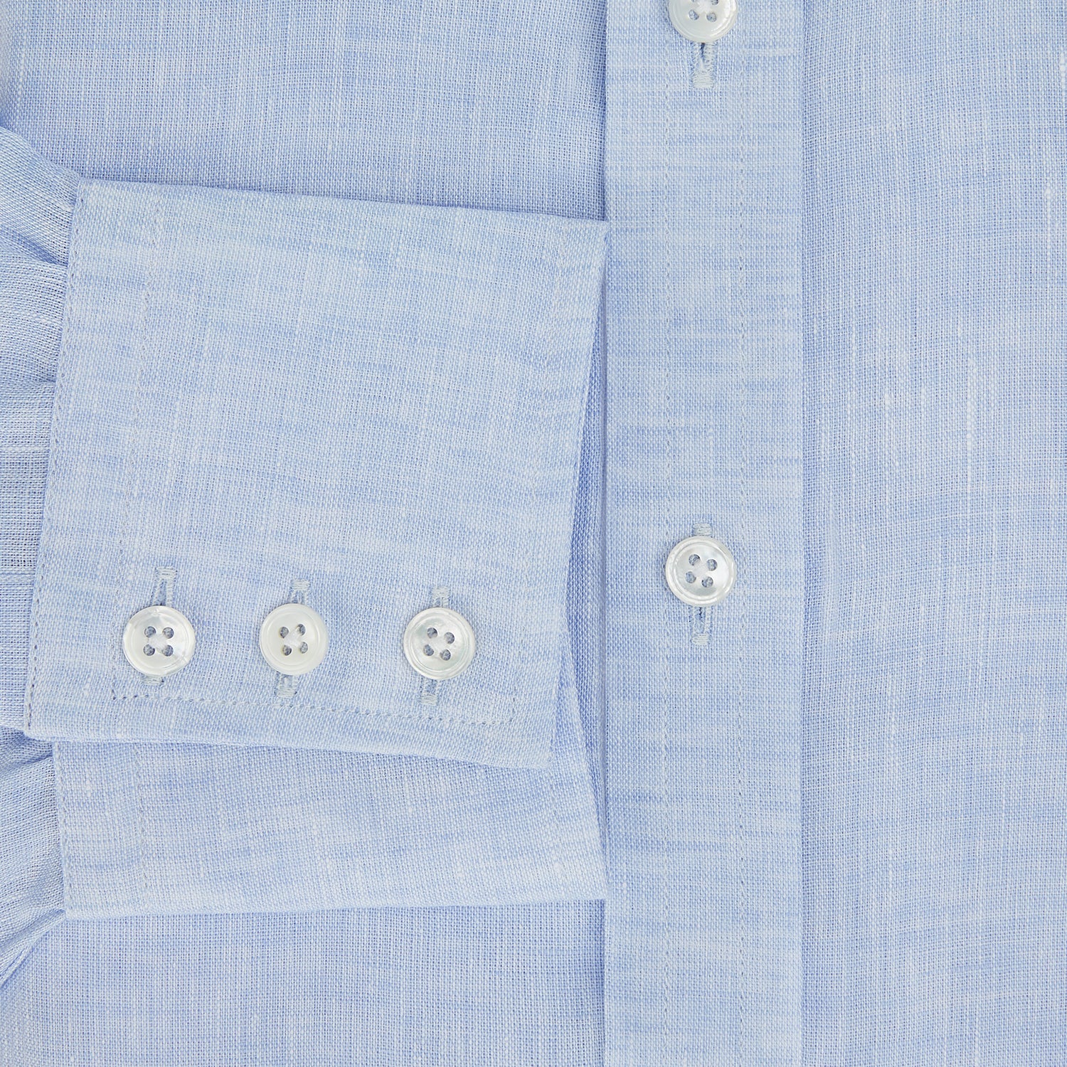 View 4 of product PALE BLUE LINEN MAYFAIR SHIRT
