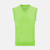 View 1 of product Lime Green V-neck Cashmere Vest