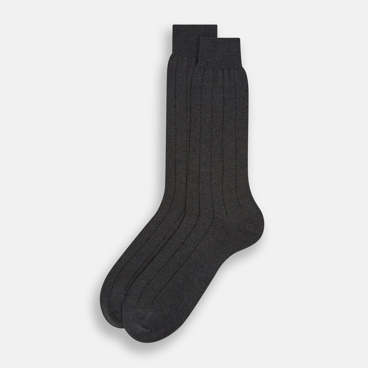 View 2 of product Charcoal Dash Striped Mid-Length Socks
