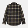 View 4 of product Navy and Beige Check Wool and Mohair Blend Somerset Overshirt