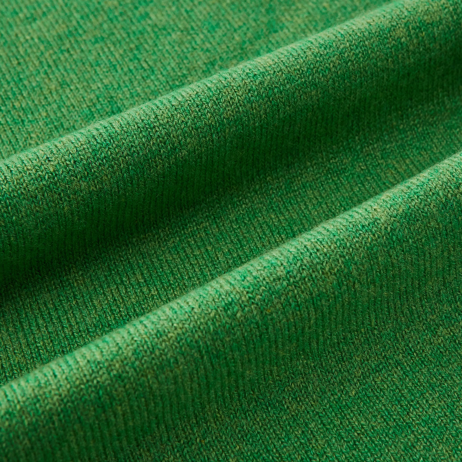 View 3 of product Plain Kelly Green Cashmere Knitted Scarf