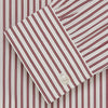 View 5 of product Burgundy Stripe Weekend Fit Shirt with Derby Collar and 1-Button Cuffs