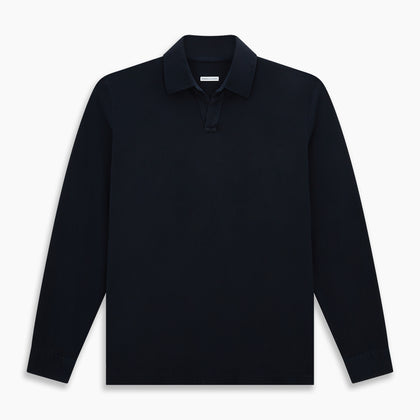 Navy Rugby Polo Shirt Image 6