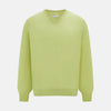 View 1 of product Melon Green Merino V-Neck Jumper