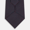 View 3 of product Magenta and Navy Square-Patterned Silk Tie