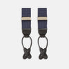 View 4 of product Navy & White Small Spot Adjustable Silk Braces