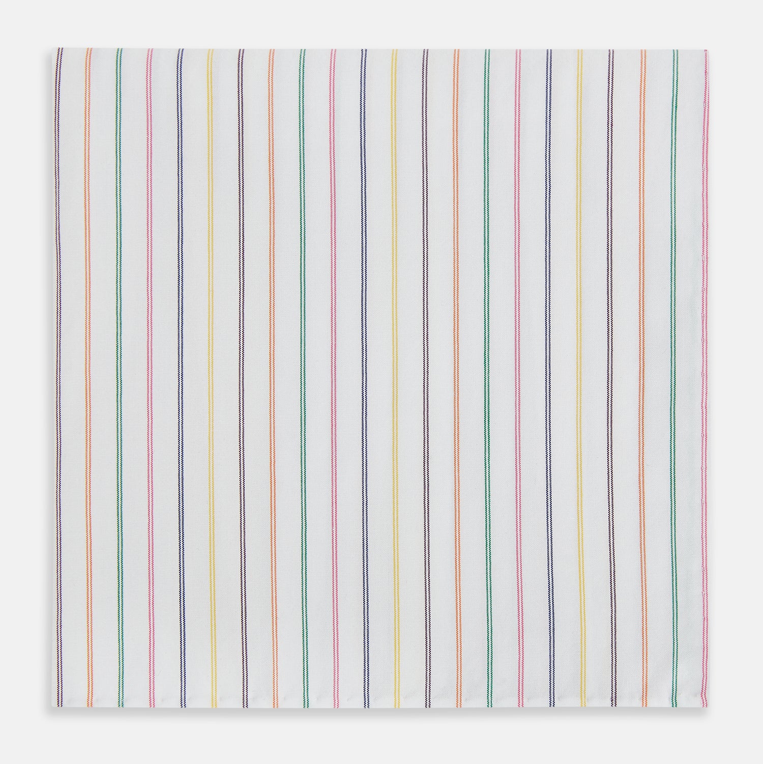 View 3 of product Rainbow Double Pinstripe Hand-Rolled Handkerchief