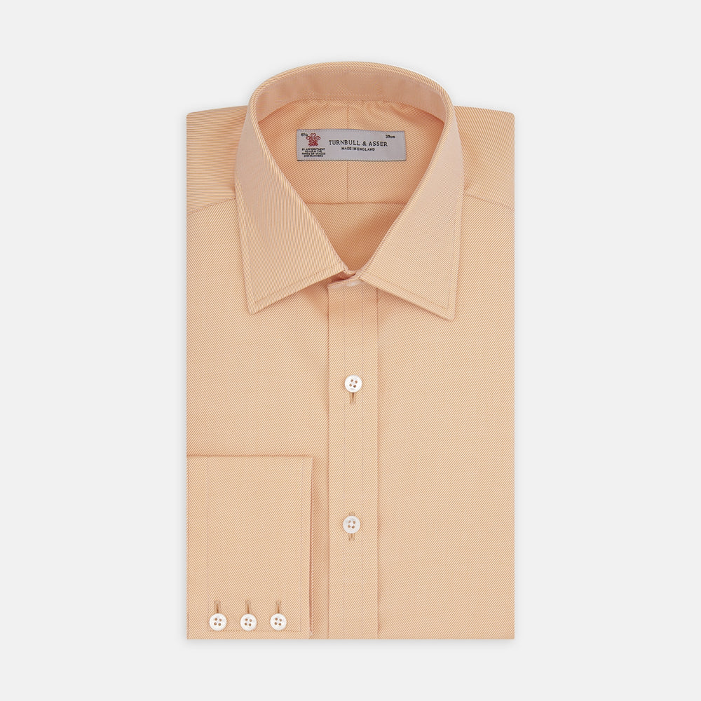 Orange Oxford Classic Fit Shirt with T & A Collar