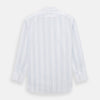 View 3 of product Pale Blue Multi Stripe Shirt with Contrast Collar and Double Cuffs