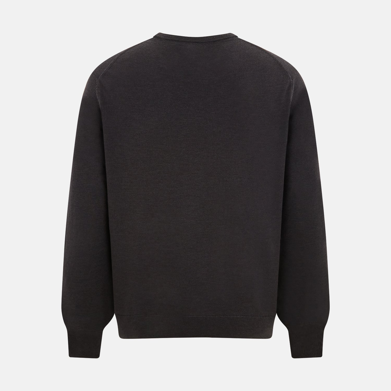 View 3 of product Charcoal Grey Fine Merino Round Neck Jumper