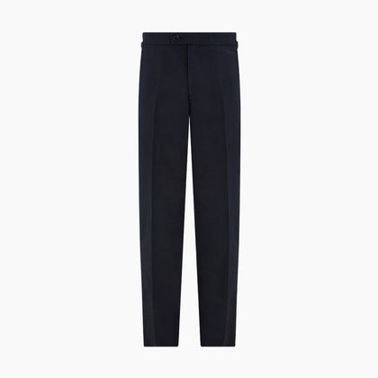 Navy Linen Henry Trousers Image 7