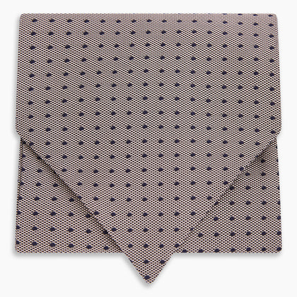 Lilac and Navy Micro Dot Silk Cravat Image 4