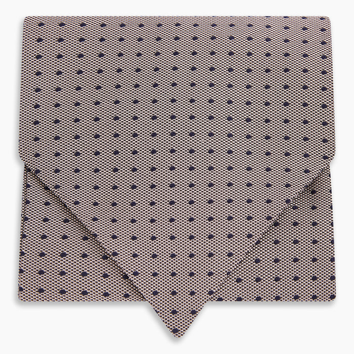 Lilac and Navy Micro Dot Silk Cravat Image 4