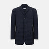 View 1 of product Fulham Navy Single-Breasted Quilted Blazer