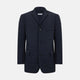 Fulham Navy Single-Breasted Quilted Blazer