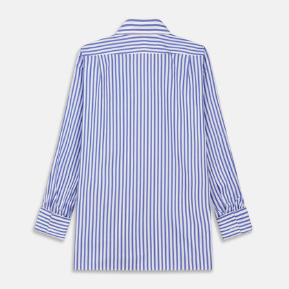 Pale Blue Candy Stripe Cotton Marlene Shirt Image 2