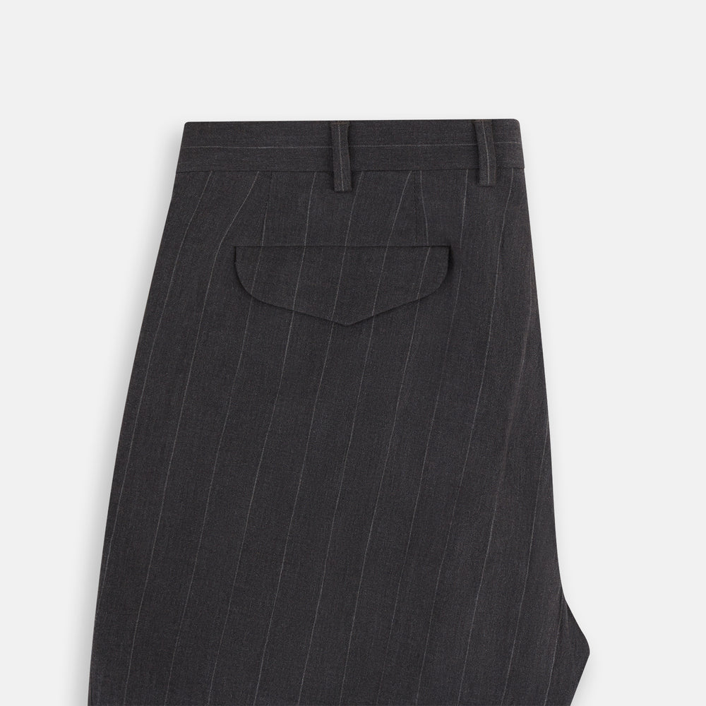 Dark Chocolate Striped Edmund trousers