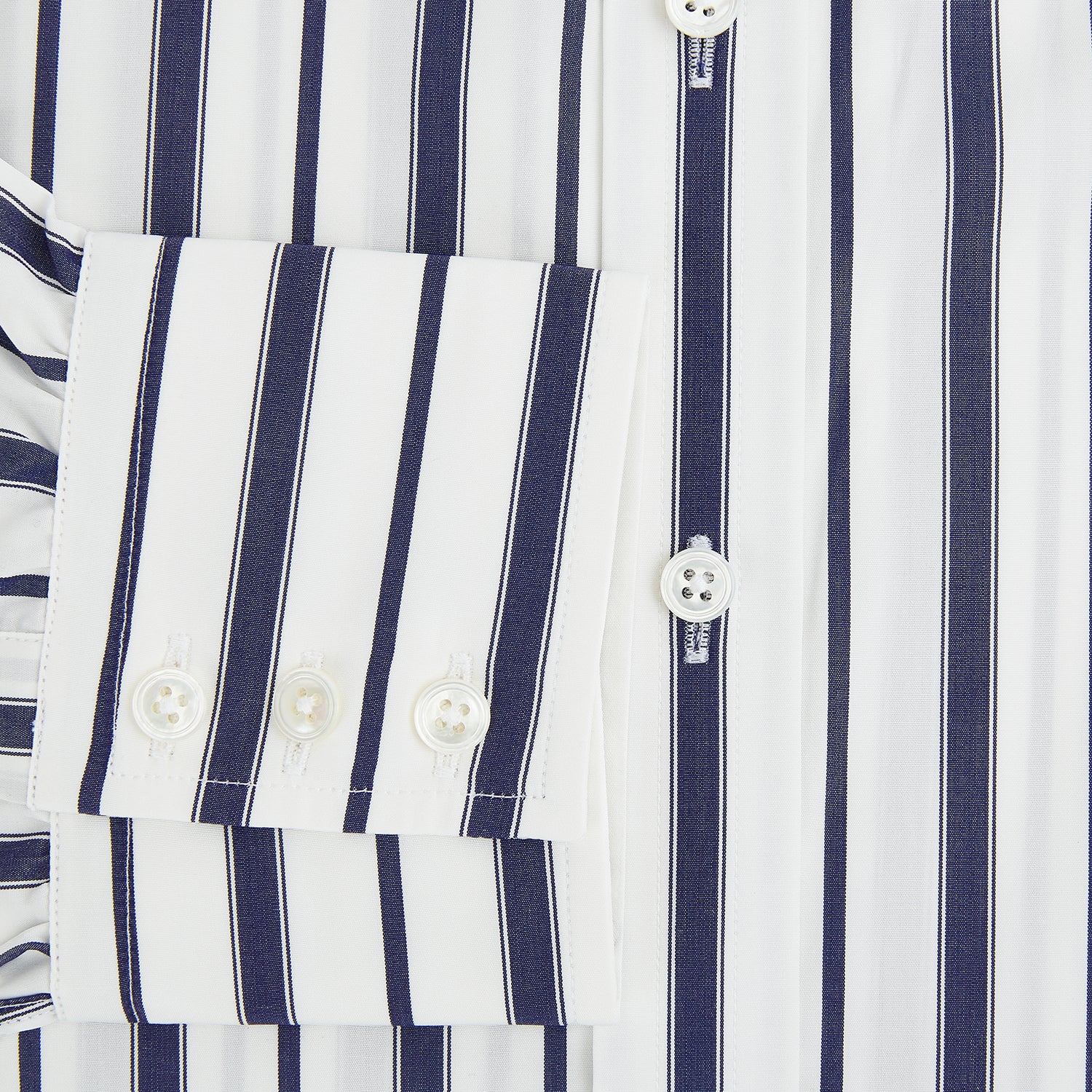 View 4 of product Navy Double Stripe Mayfair Shirt