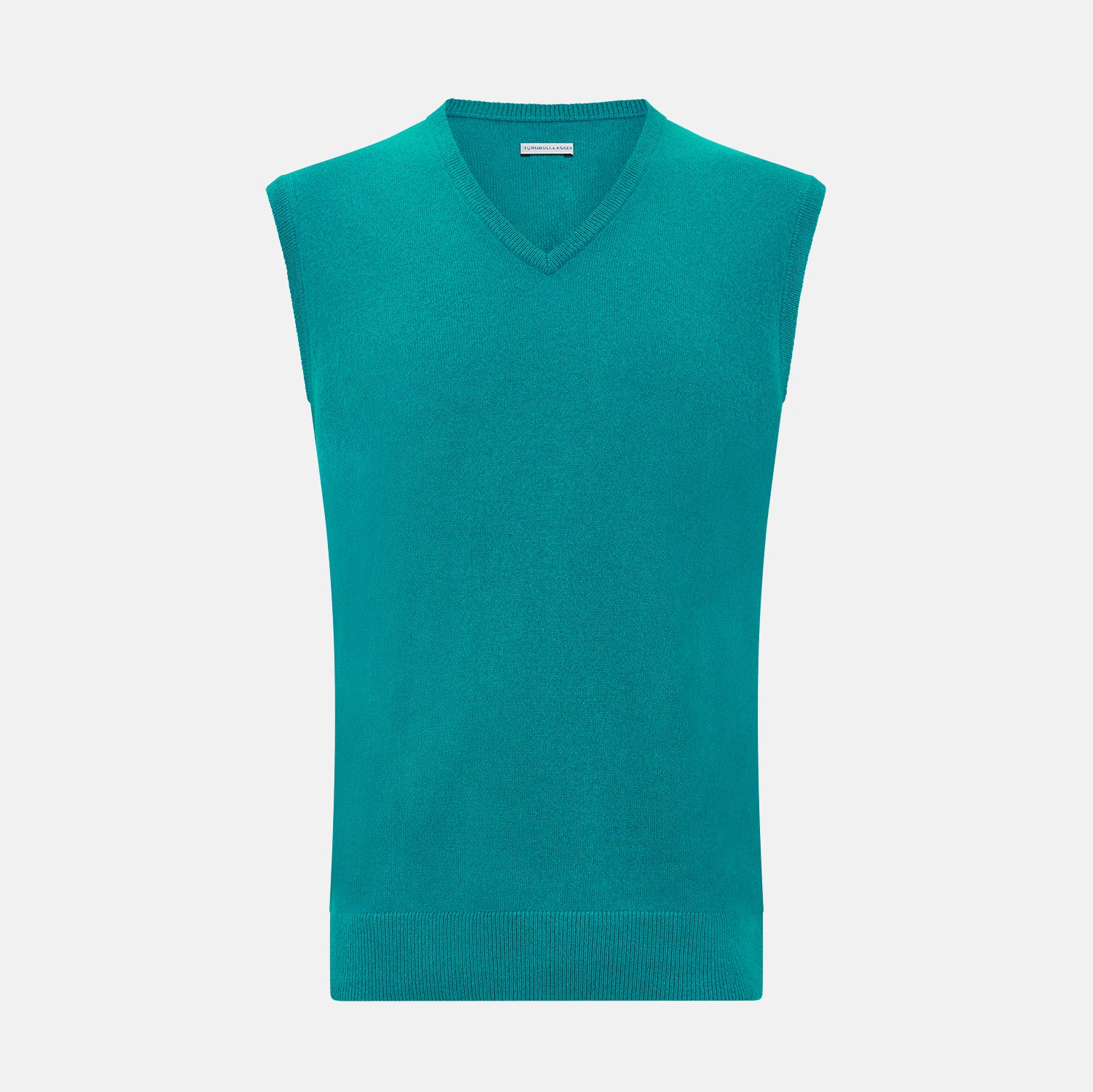 View 1 of product Turquoise Cashmere V-Neck Vest