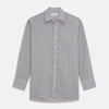 View 1 of product Grey Gingham Check Cotton Melange Regular Fit Mayfair Shirt