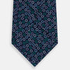 View 3 of product Green and Lilac Dark Navy Printed Silk Tie
