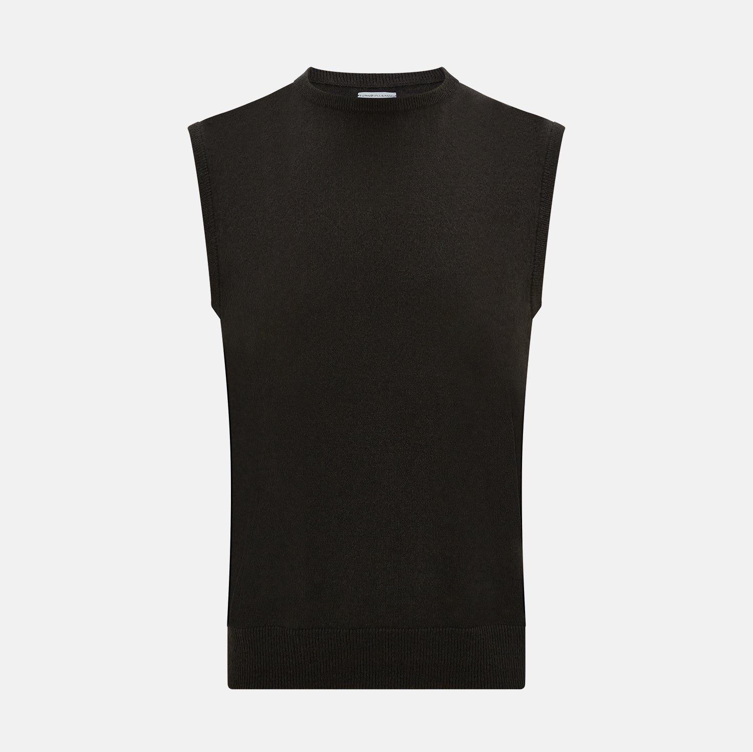 View 1 of product Dark Brown Cashmere Round Neck Vest