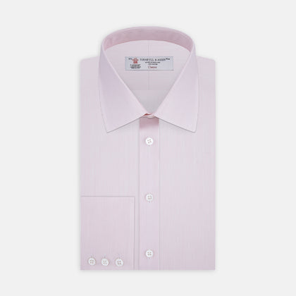 Pink Hairline Stripe Shirt with T&amp;A Collar and 3-Button Cuffs