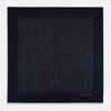 View 3 of product Navy and Charcoal Stripe Silk Pocket Square