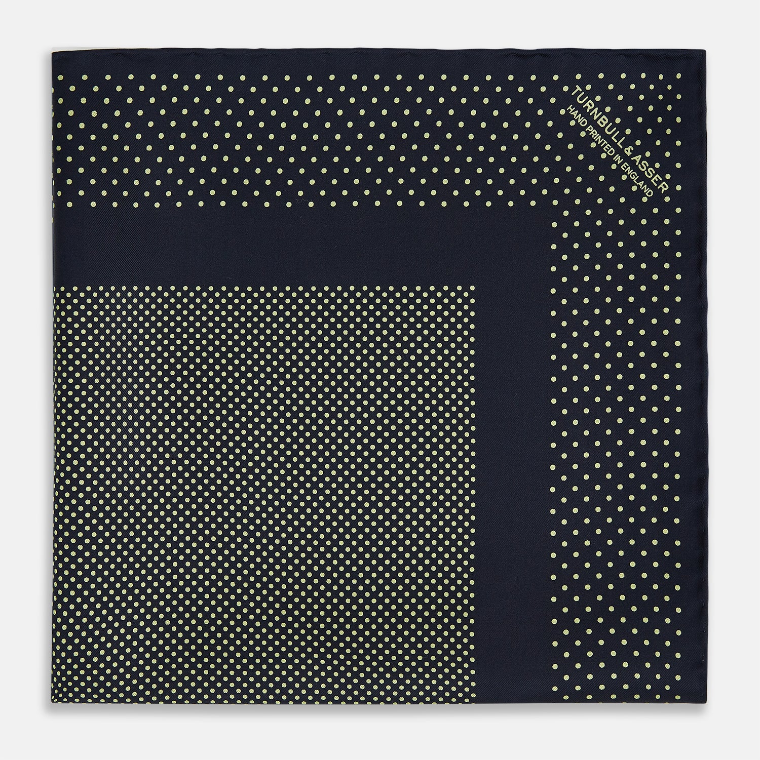 View 3 of product Navy and Gold Silk Pocket Square