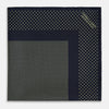 Navy and Gold Silk Pocket Square