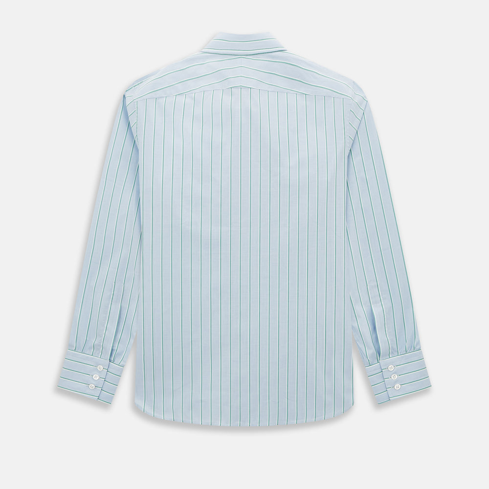 Blue and Green Multi-Stripe Westminster Shirt