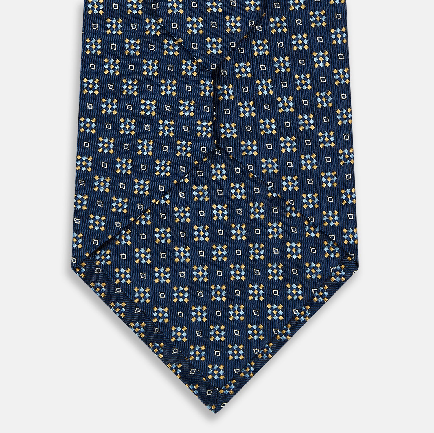 View 3 of product Navy Geometric Diamond Silk Tie