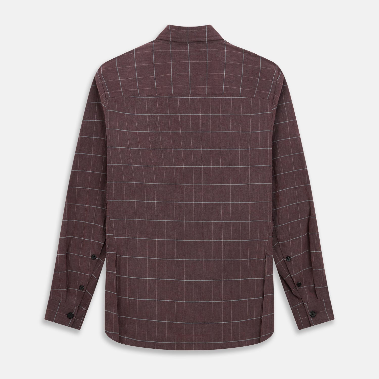 View 3 of product Burgundy Check Hampstead Overshirt