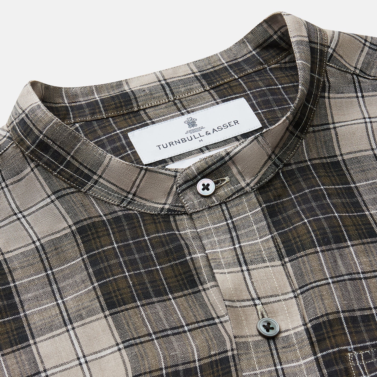 View 2 of product Brown Multi Check Linen Weekend Fit Unwin Shirt