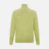 View 3 of product Melon Green Half-Zip Cashmere Jumper