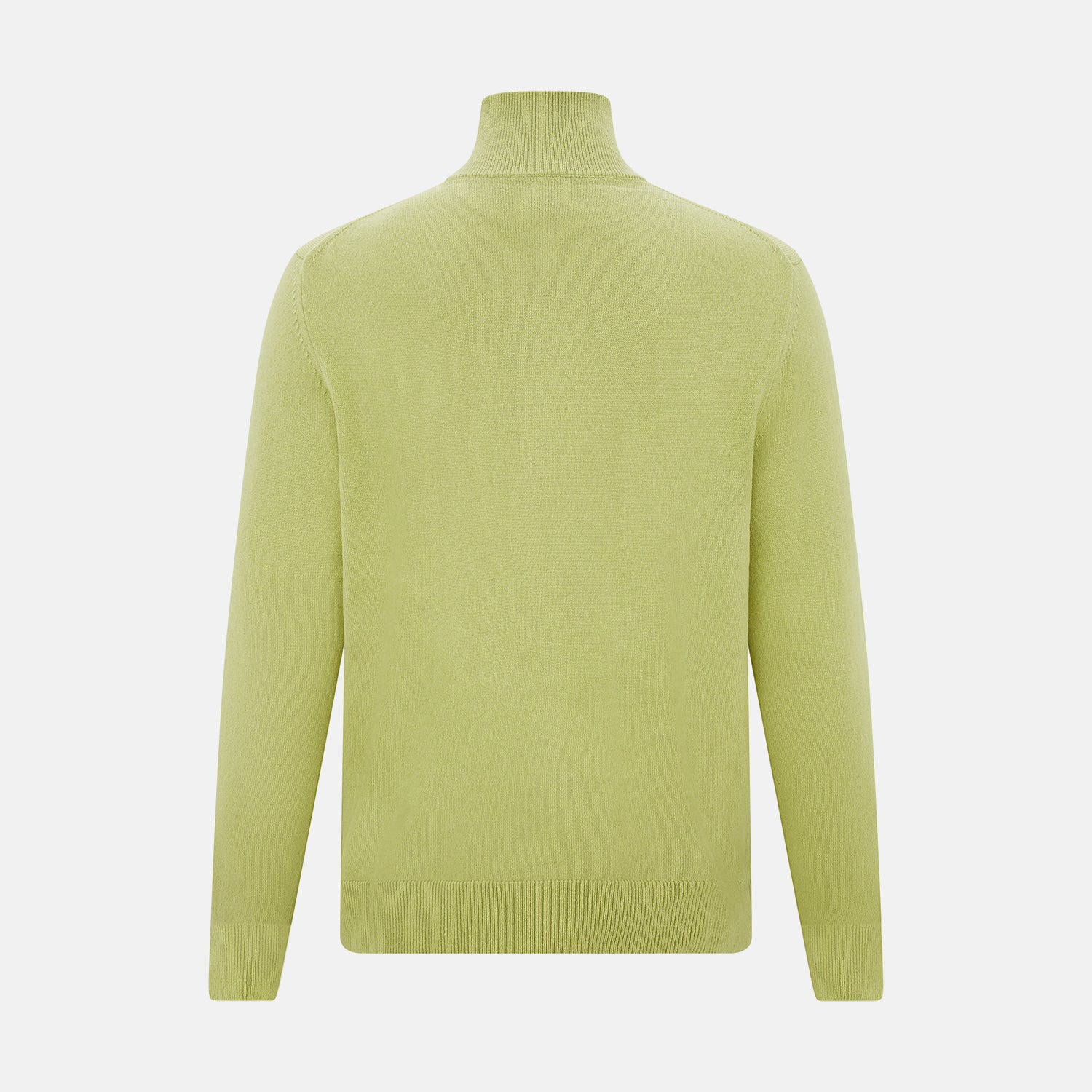 View 3 of product Melon Green Half-Zip Cashmere Jumper