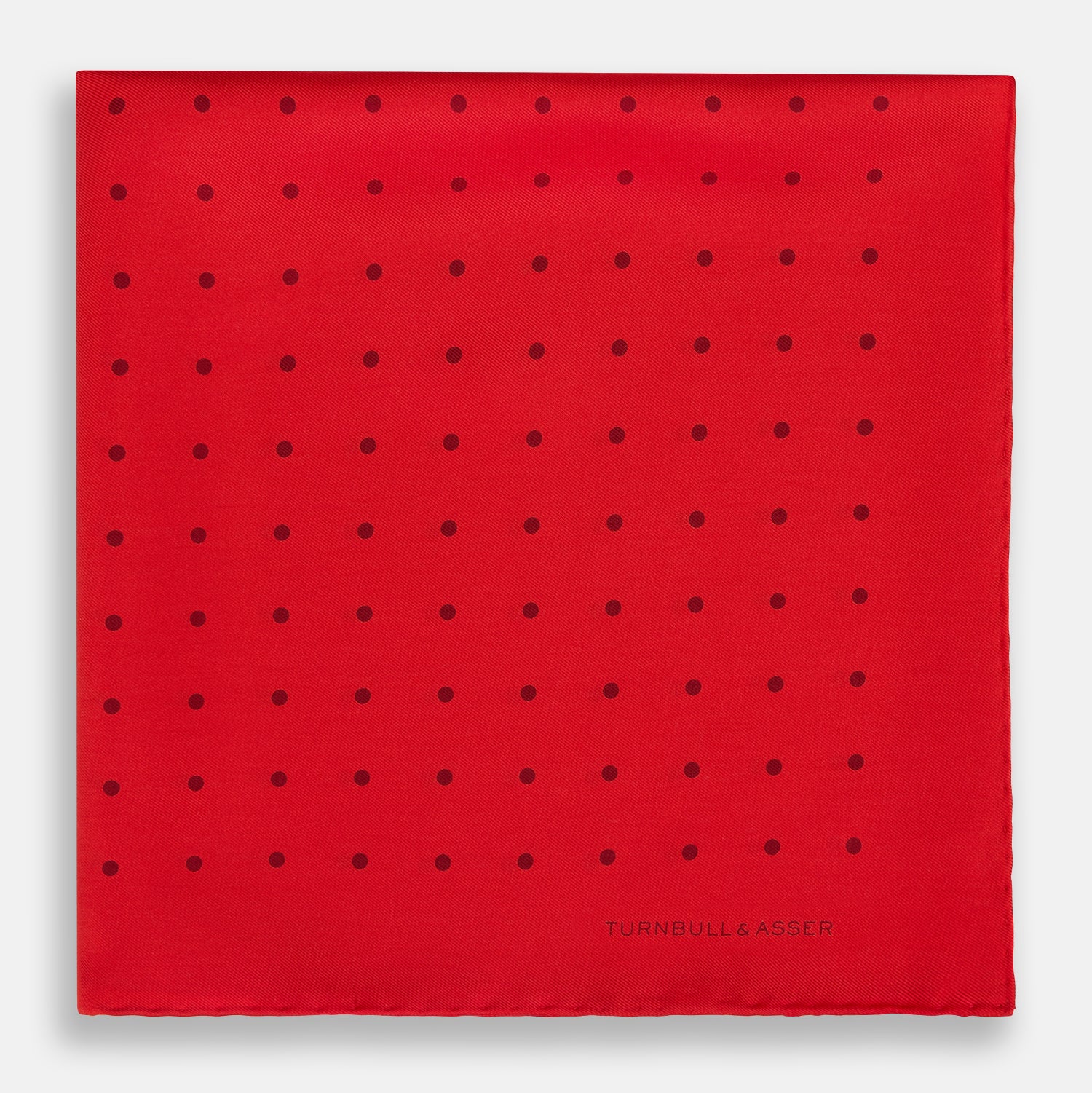 View 3 of product Red and Burgundy Spot Silk Pocket Square