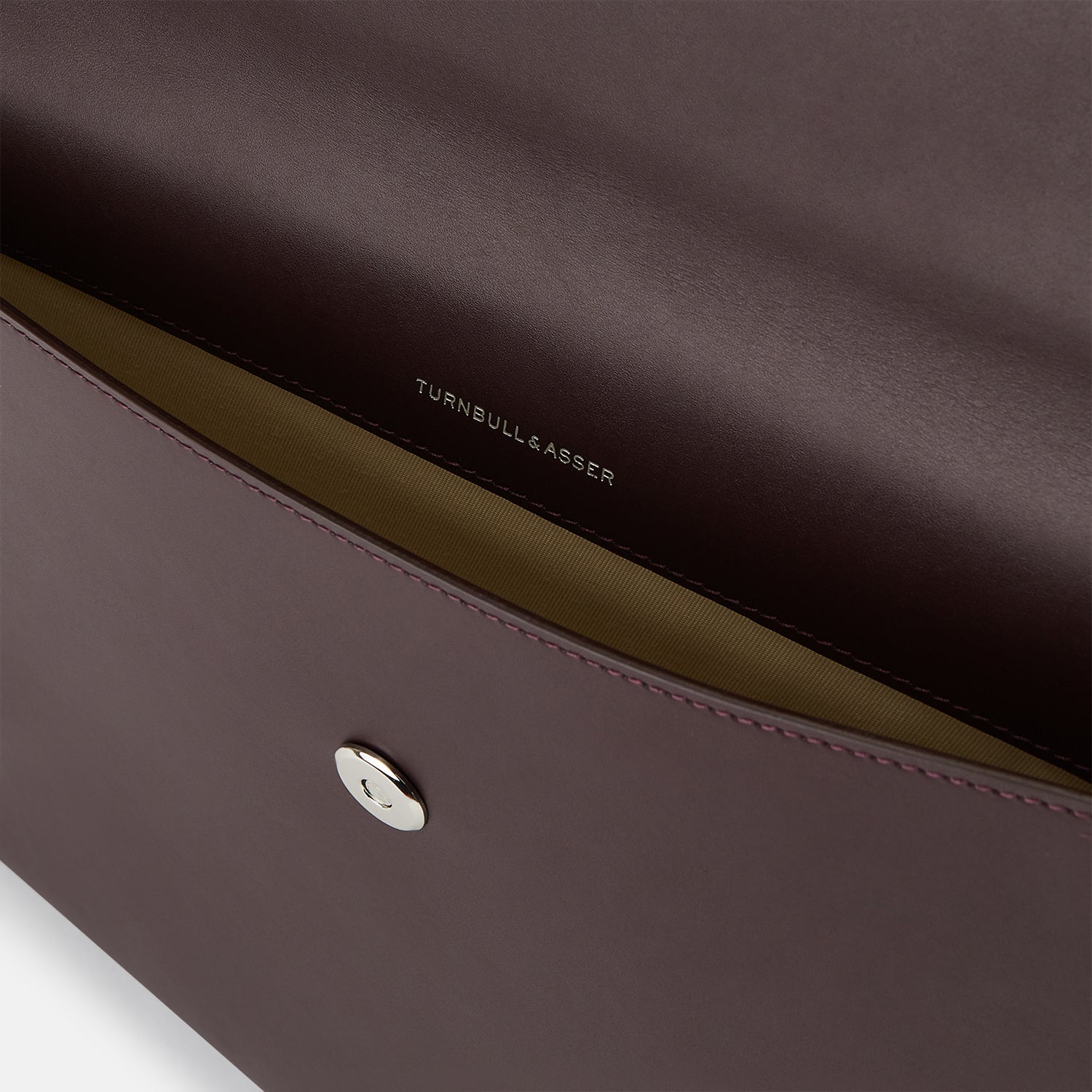 View 3 of product Burgundy Leather Snap-Fasten Pouch