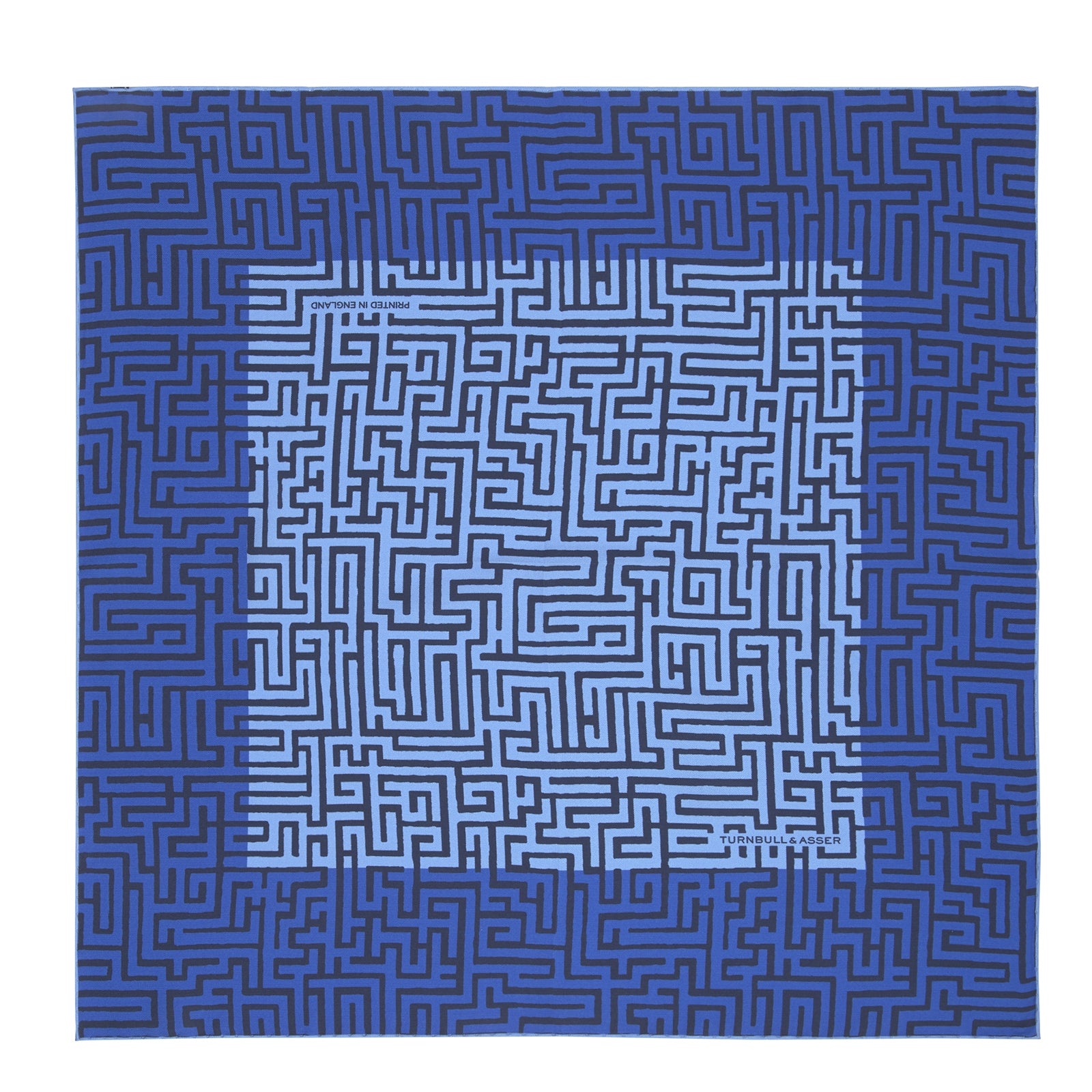 View 2 of product Blue Maze Silk Pocket Square