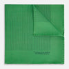 View 1 of product Hunter Green Stripe Silk Pocket Square