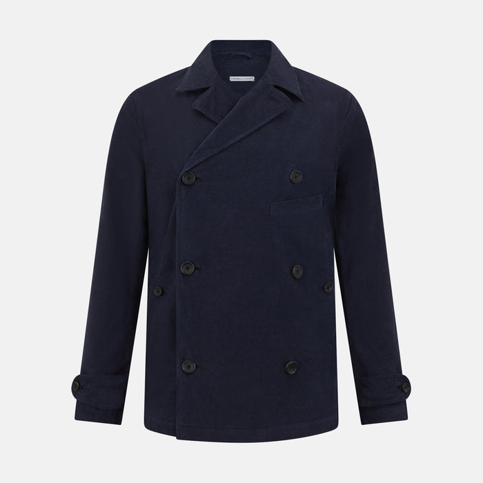 Light Navy Kingston Corduroy Caban Jacket