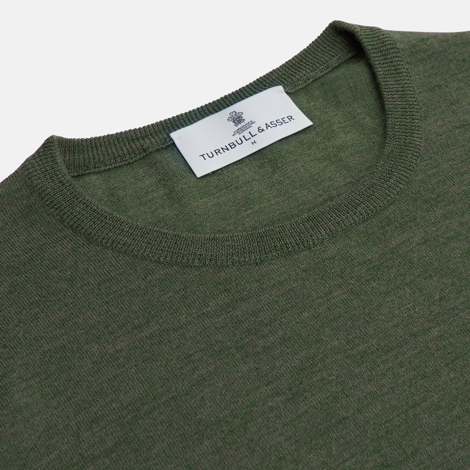 View 4 of product Bottle Green Merino Kingston Crew Neck Jumper